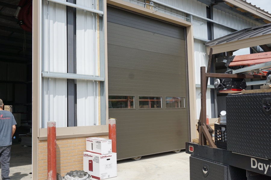 garage door on a pole barn